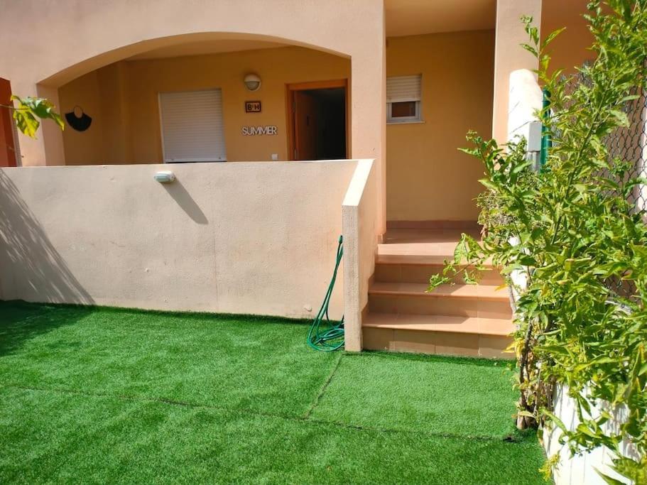Apartamento Bajo Con Jardin A Pie De Playa Y Piscina Comunitaria Con Jacuzzi Playas de Vera Exterior foto